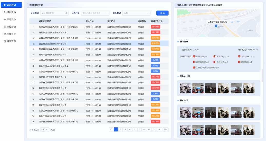 工伤监测云平台-活动看板